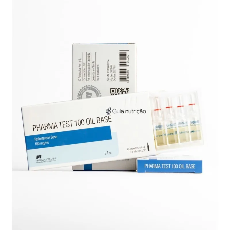 Testosterona Base Óleo 100mg 10 Ampolas - Pharmacom